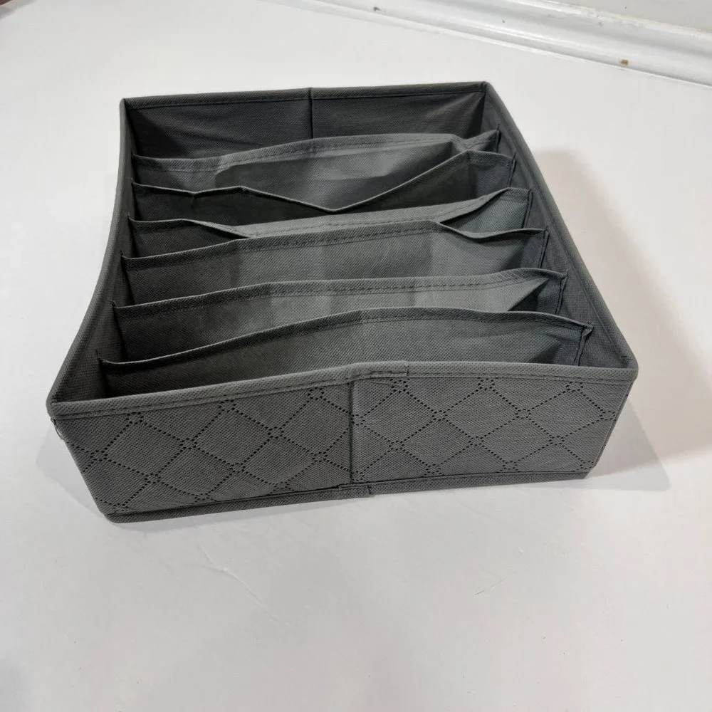 Sorbus Gray Collapsible 7 Bra Drawer Storage